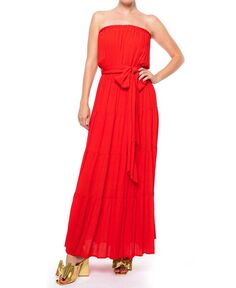 Женское платье макси Makena Meghan Los Angeles, красный
