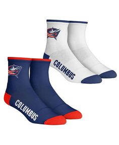 Мужские носки Columbus Blue Jackets Core Team, комплект из 2 носков длиной четверть длины Rock &apos;Em, белый