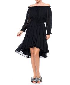 Женское платье миди Keiko Meghan Los Angeles, черный