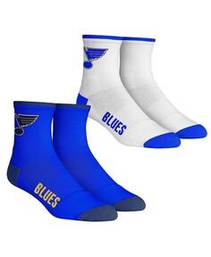 Мужские носки St. Louis Blues Core Team, комплект из 2 носков длиной четверть длины Rock &apos;Em, синий