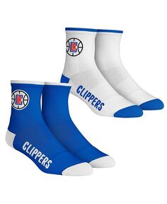 Мужские носки LA Clippers Core Team, комплект из 2 носков длиной четверть длины Rock &apos;Em, синий
