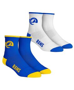 Мужские носки Los Angeles Rams Core Team, комплект из 2 носков длиной четверть длины Rock &apos;Em, мультиколор