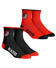 Мужские носки Portland Trail Blazers Core Team, комплект из 2 носков длиной четверть длины Rock &apos;Em, черный