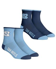 Мужские носки North Carolina Tar Heels Core Team, комплект из 2 носков длиной четверть длины Rock &apos;Em, синий