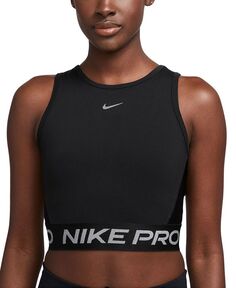 Женская укороченная майка Pro Dri-FIT Nike, черный