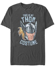 Мужской костюм Тора на Хэллоуин с коротким рукавом Marvel, футболка Fifth Sun, серый