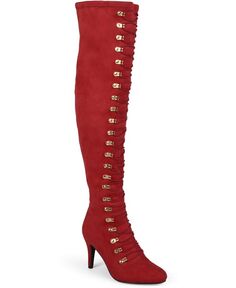Женские ботинки на шнуровке Trill Journee Collection, красный