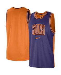 Мужская фиолетово-оранжевая сетчатая майка Phoenix Suns Courtside Versus Force Split DNA Performance Nike, фиолетовый