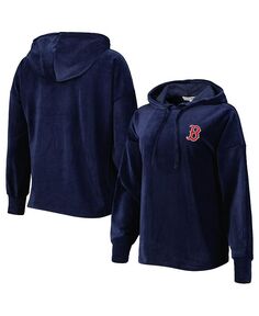 Женский темно-синий пуловер с капюшоном Boston Red Sox End Line Touch, синий