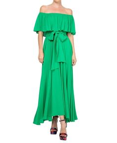Женское платье макси Morning Glory Meghan Los Angeles, зеленый
