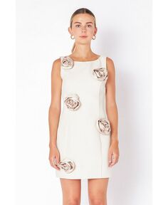 Женское мини-платье с корсажем endless rose, тан/бежевый