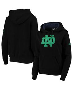 Черный женский пуловер с большим логотипом Notre Dame Fighting Irish Stadium Athletic, черный