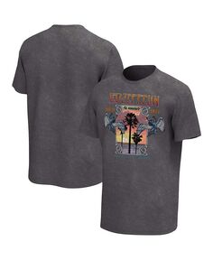 Мужская угольная футболка с рисунком Led Zeppelin Concert Philcos, серый