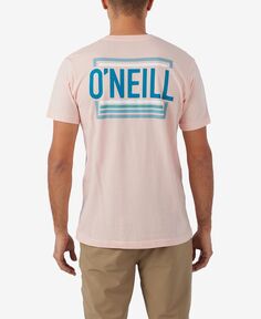 Мужская футболка стандартного кроя с логотипом Headquarters и графическим рисунком O&apos;Neill, розовый Oneill