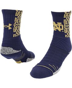 Мужские темно-синие носки Notre Dame Fighting Irish Special Games Playmaker Crew Under Armour, синий