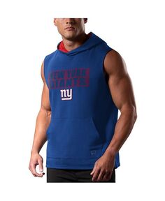 Мужской пуловер без рукавов с капюшоном Royal New York Giants Marathon MSX by Michael Strahan, синий
