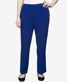 Женские короткие брюки из эластичного крепа Downtown Vibe Scuba Alfred Dunner, синий