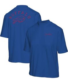 Женская футболка Royal Buffalo Bills с коротким рукавом и воротником-стойкой Junk Food, синий