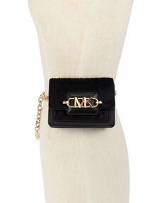 Женская мини-сумка на пояс из телячьей кожи Michael Kors, черный