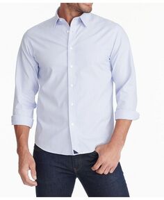 Мужская рубашка стандартного кроя бордо без морщин на пуговицах UNTUCKit, синий