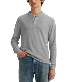 Мужская термо-рубашка на пуговицах Levis с длинными рукавами Levi&apos;s, цвет Mid Tone Grey Heather