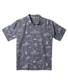 Мужская рубашка Quiksilver Line Spinner с короткими рукавами Quiksilver Waterman, черный