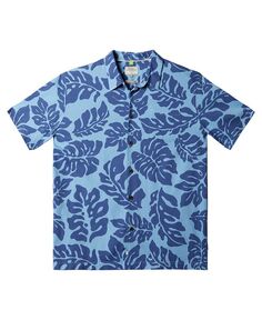 Мужская рубашка с короткими рукавами Quiksilver Waterfall Rain Quiksilver Waterman, синий