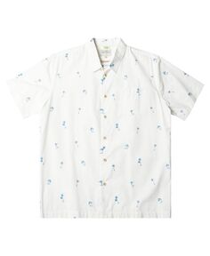 Мужская рубашка Quiksilver с короткими рукавами и парусиновой пальмой Quiksilver Waterman, белый