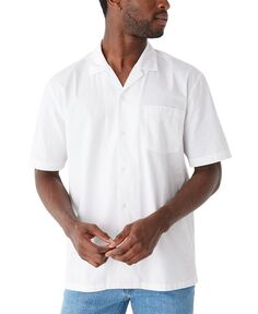 Мужская однотонная походная рубашка с короткими рукавами Frank And Oak, белый