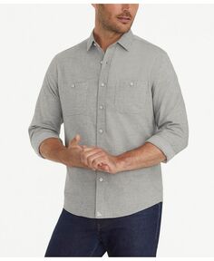 Мужская фланелевая рубашка обычного кроя Hemsworth на пуговицах UNTUCKit, серый
