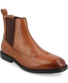 Мужские ботинки челси из пеноматериала Hanford Tru Comfort с простым носком Thomas &amp; Vine, коричневый