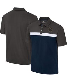 Мужская темно-серая рубашка-поло Notre Dame Fighting Irish Two Yutes Colosseum, серый