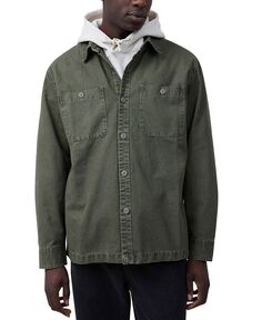 Мужская тяжелая верхняя куртка-рубашка COTTON ON, зеленый