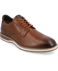 Мужские гибридные модельные туфли из пеноматериала Rutger Tru Comfort с простым носком Vance Co., коричневый