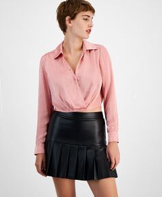 Женская укороченная рубашка с воротником и воротником-стойкой Bar III, розовый