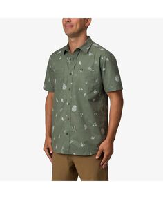 Мужская тканая рубашка Bloom с короткими рукавами REEF, зеленый