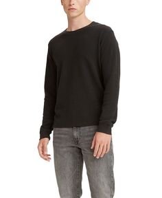 Мужская термо-футболка с длинными рукавами вафельной вязки Levi&apos;s, черный Levis