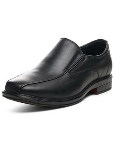 Мужские модельные туфли, лоферы без шнуровки на кожаной подкладке, подходящие к костюмным джинсам Alpine Swiss, черный