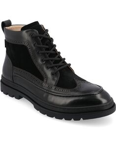 Мужские ботинки с открытым носком модели 008 Wingtip Taft, черный