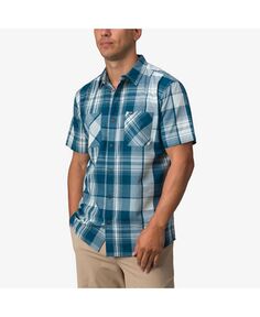 Мужская тканая рубашка с короткими рукавами REEF, синий