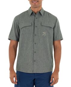 Мужская рубашка для рыбалки с коротким рукавом и принтом Guy Harvey, серый