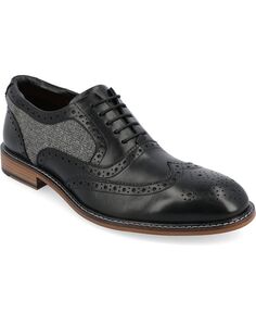 Мужские модельные туфли Alister Tru Comfort из пеноматериала с крылышками Thomas &amp; Vine, цвет Black