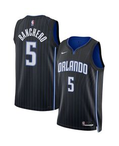 Мужская и женская футболка Paolo Banchero Black Orlando Magic драфта НБА 2022 года, выбранная в первом раунде Swingman — Icon Edition Nike, черный