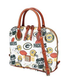 Женская сумка-портфель Green Bay Packers Gameday на молнии Dooney &amp; Bourke, белый