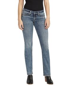 Женские прямые джинсы с низкой посадкой Tuesday Silver Jeans Co., синий