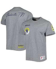Мужская серая футболка Nashville SC City Mitchell &amp; Ness, серый