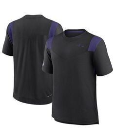 Мужская черная футболка с логотипом Baltimore Ravens Sideline Performance Player Nike, черный