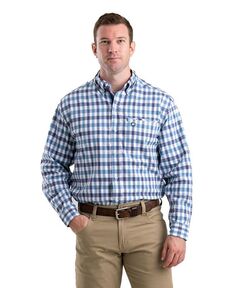 Мужская рубашка на пуговицах с длинным рукавом Foreman Flex Berne, синий