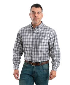 Мужская рубашка на пуговицах с длинным рукавом Foreman Flex Berne, серый