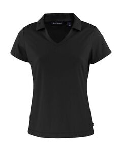 Женская рубашка-поло с v-образным вырезом из переработанного материала Daybreak Eco Cutter &amp; Buck, черный